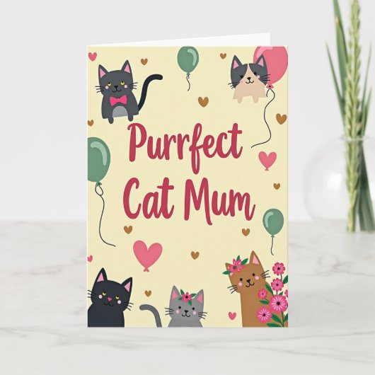 Purrfecte Moeder Felien Kunstkaart Kaart (Voorkant)