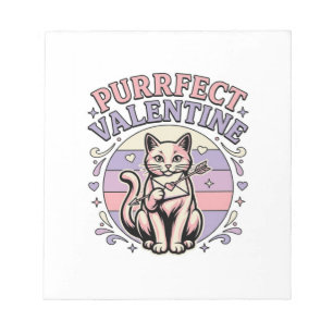 Purrfecte Valentijnsdag Kat Valentijnsliefde Vinta Notitieblok