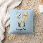 Purrfectie Mooie Kawaii Patroon Katten Kunst Kussen (Deken)