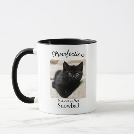 Purrfection  Is a Cat Personalised Mug Mok (Links)