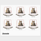 Purrfection Since 1970 Vierkante Sticker (Vel)