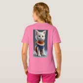 "Purrfection: Voor & Achter Schattige Kitten Bliss T-shirt (Achterkant volledig)