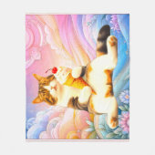 Purrfectly Asleep – Cat Holding Ice Cream Cone Fleece Deken (Voorkant)