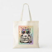 Purrfectly Caffeinated Tote Bag (Achterkant)