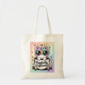 Purrfectly Caffeinated Tote Bag (Voorkant)