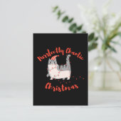 Purrfectly Chaotic Christmas Funny Holiday Cat Briefkaart (Staand voorkant)