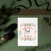 Purrfectly Chaotic Christmas Funny Holiday Cat Briefkaart