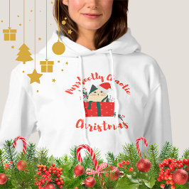 Purrfectly Chaotic Christmas Funny Holiday Cat  Hoodie