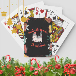 Purrfectly Chaotic Christmas Funny Holiday Cat Pokerkaarten