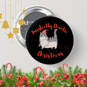 Purrfectly Chaotic Christmas Funny Holiday Cat Ronde Button 5,7 Cm