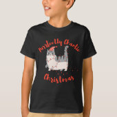 Purrfectly Chaotic Christmas Funny Holiday Cat T-shirt (Voorkant)
