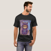 Purrfectly Cool Sassy Cat in Hoodie  ✨💜🐈 T-shirt (Voorkant volledig)