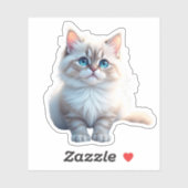 “Purrfectly Cute – Funny Cat Sticker” Sticker (Vel)