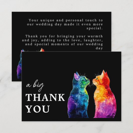 🌈  Purrfectly Van Jou: Purrfectly Groot Bedankkaart (Voorkant / Achterkant)
