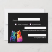 🌈 Purrfectly Yours: A Rainbow Love budget RSVP Kaartje (Achterkant)