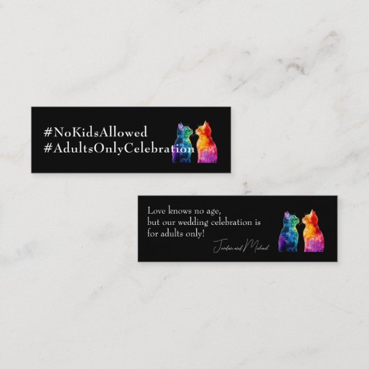 🌈  Purrfectly Yours: Purrfectly 4 Grown-Ups card Mini Visitekaartje (Voorkant / Achterkant)