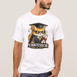 Purrfessor Kat Docent Afstudeerontwerp T-shirt