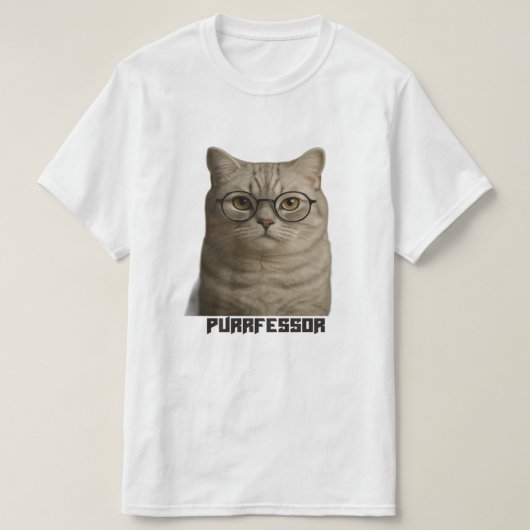 Purrfessor T-shirt (Design voorkant)