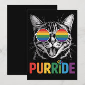 Purride Cat Gay Lesbian Rainbow LGBTQ Ally Pride Kaart (Voorkant / Achterkant)