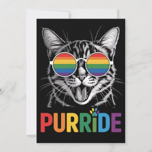Purride Cat Gay Lesbian Rainbow LGBTQ Ally Pride Kaart