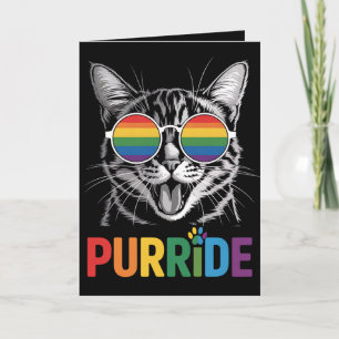 Purride Cat Gay Lesbian Rainbow LGBTQ Ally Pride Kaart