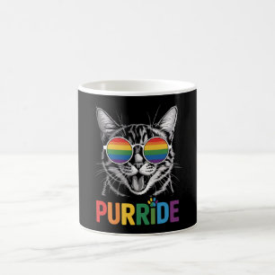 Purride Cat Gay Lesbian Rainbow LGBTQ Ally Pride Koffiemok