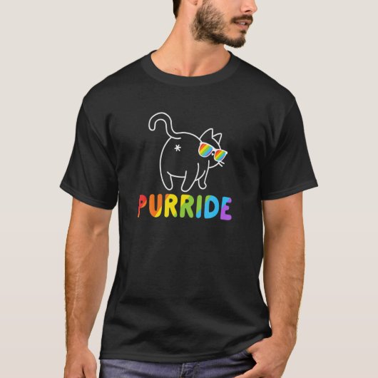 Purride Cat Gay Lgb Pride Women M T-shirt (Voorkant)