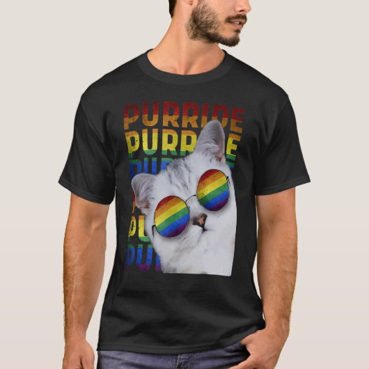 Purride Cat Lgbt Gay Pride Cat Kat 1 T-shirt (Voorkant)
