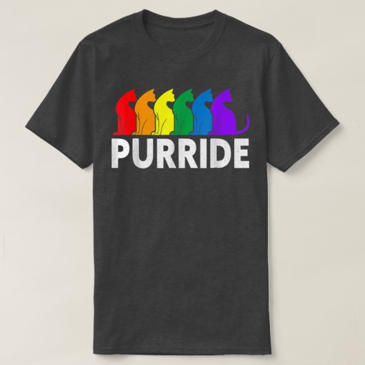 Purride Cat Lover Pride Month Gay Rights Rainbow C T-shirt (Design voorkant)