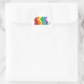 Purride Cat Pride Ally LGBT Community Rainbow Prid Ronde Sticker (Tas)