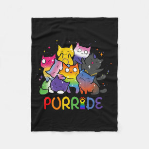 Purride Cat Pride Ally LHBT Rainbow Dierenvrienden Fleece Deken