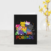Purride Cat Pride Ally LHBT Rainbow Dierenvrienden Kaart (Gele Bloem)