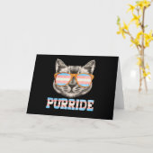 Purride Cat Pride LGBT Transgender Flag Trans Pet Kaart (Gele Bloem)