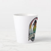 Purride Cat Pride Rainbow Retro Latte Mok (Voorkant)