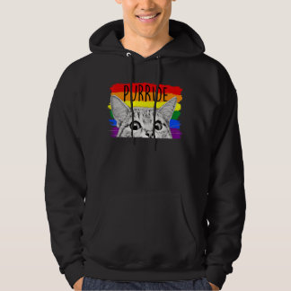 Purride Cat Zonnebril Vlag Gay Pride Maand LGBT Hoodie