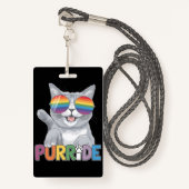 Purride Cat Zonnebrillen Gay Pride Rainbow LGBTQ Badge (Voorkant met draagriem)