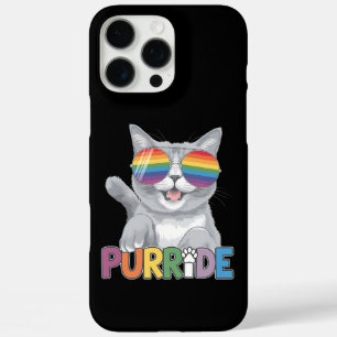 Purride Cat Zonnebrillen Gay Pride Rainbow LGBTQ iPhone 16 Pro Max Hoesje