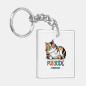 Purride - Cool Cat Pride | LGBTQ Sleutelhanger (Voorkant Links)