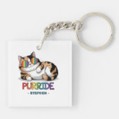 Purride - Cool Cat Pride | LGBTQ Sleutelhanger (Achterkant)