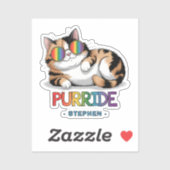 Purride - Cool Cat Pride | LGBTQ Sticker (Vel)