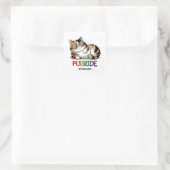 Purride - Cool Cat Pride | LGBTQ Vierkante Sticker (Tas)