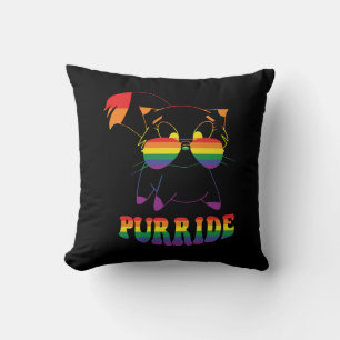Purride   Cute Gay Cat   Lesbisch   Regenboog Kussen