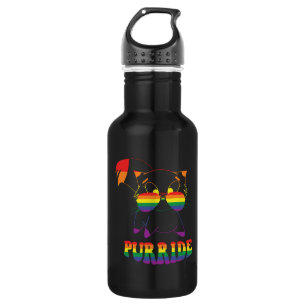 Purride   Cute Gay Cat   Lesbisch   Regenboog Waterfles