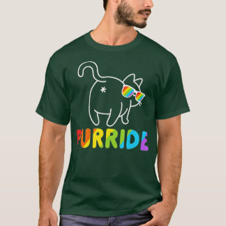 Purride Funny Cat Gay LGB Pride Women Mannen T-shirt