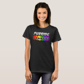 Purride Gay Pride Rainbow Flag Kat Dragen Sunglas T-shirt (Voorkant volledig)