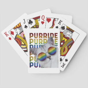 Purride Gay Pride T-shirt voor vrouwelijke Mannen  Pokerkaarten
