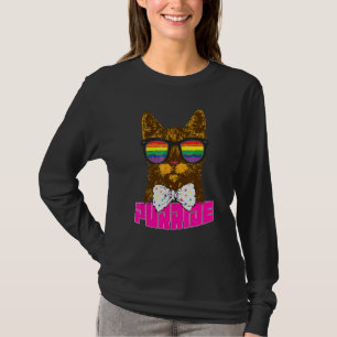 Purride Kat Biseksueel Gay Pride Regenboog LGBT Su T-shirt