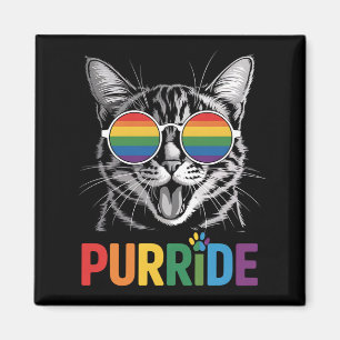 Purride Kat Homoseksueel Lesbisch Regenboog LGBTQ  Magneet