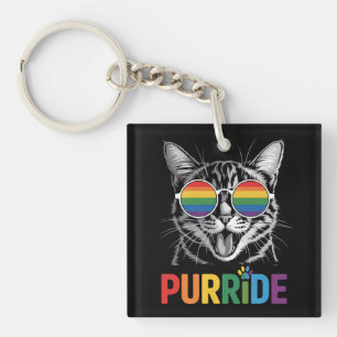 Purride Kat Homoseksueel Lesbisch Regenboog LGBTQ  Sleutelhanger