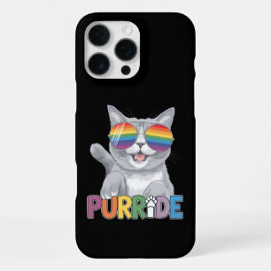 Purride Kat Zonnebril Gay Pride Regenboog LGBTQ iPhone 16 Pro Max Hoesje